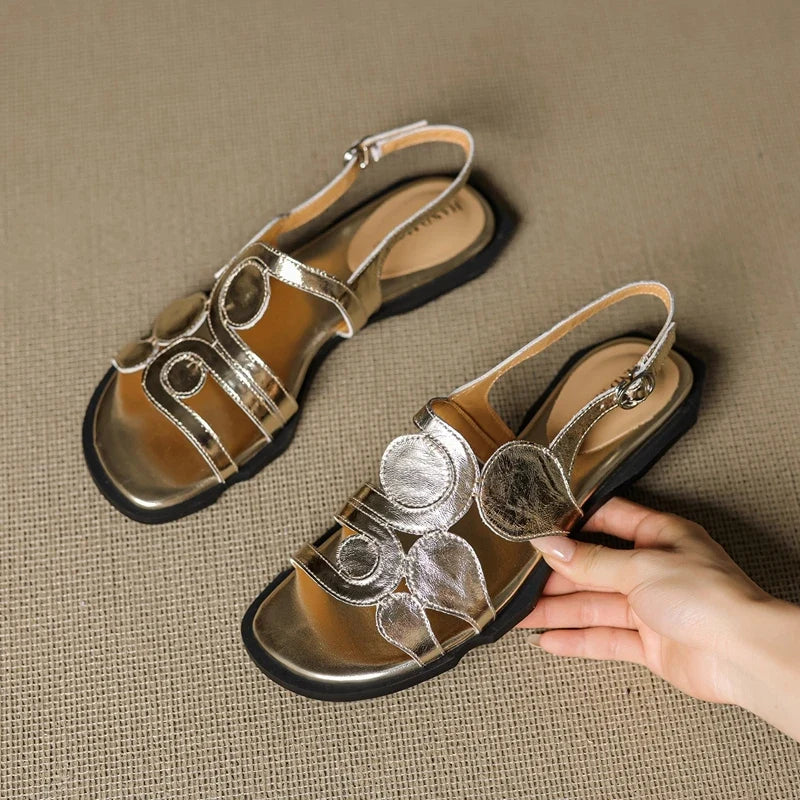 Ciottolo Pebble-Disc Slingback Sandals