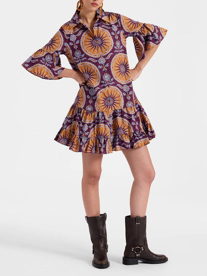 Dropped Waist Tiered Mini Dress