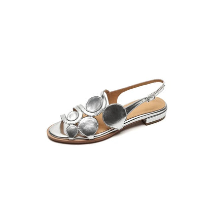 Ciottolo Pebble-Disc Slingback Sandals