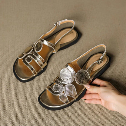 Ciottolo Pebble-Disc Slingback Sandals