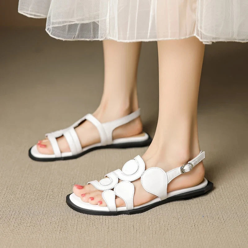 Ciottolo Pebble-Disc Slingback Sandals
