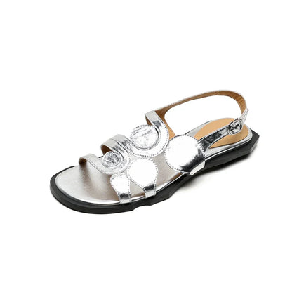 Ciottolo Pebble-Disc Slingback Sandals